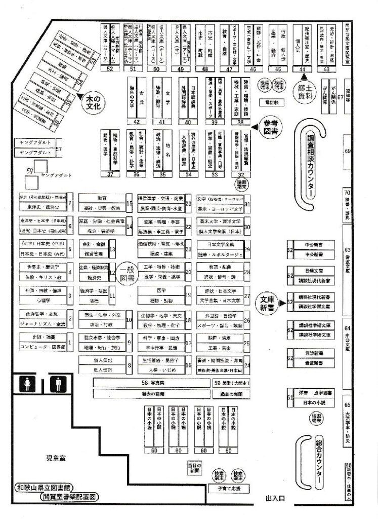 閲覧室書架配置図